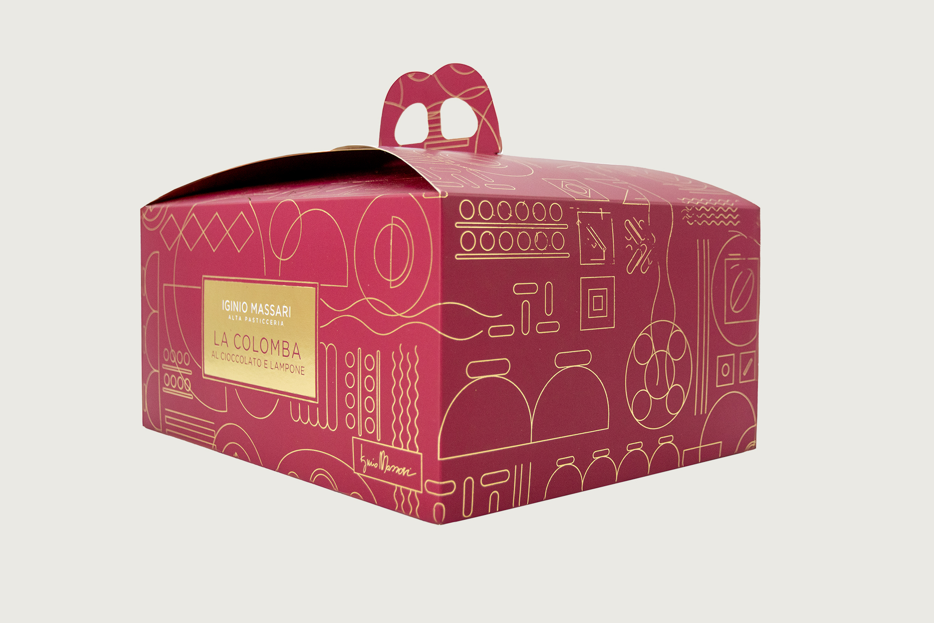 Packaging per la Colomba di Iginio Massari Alta Pasticceria